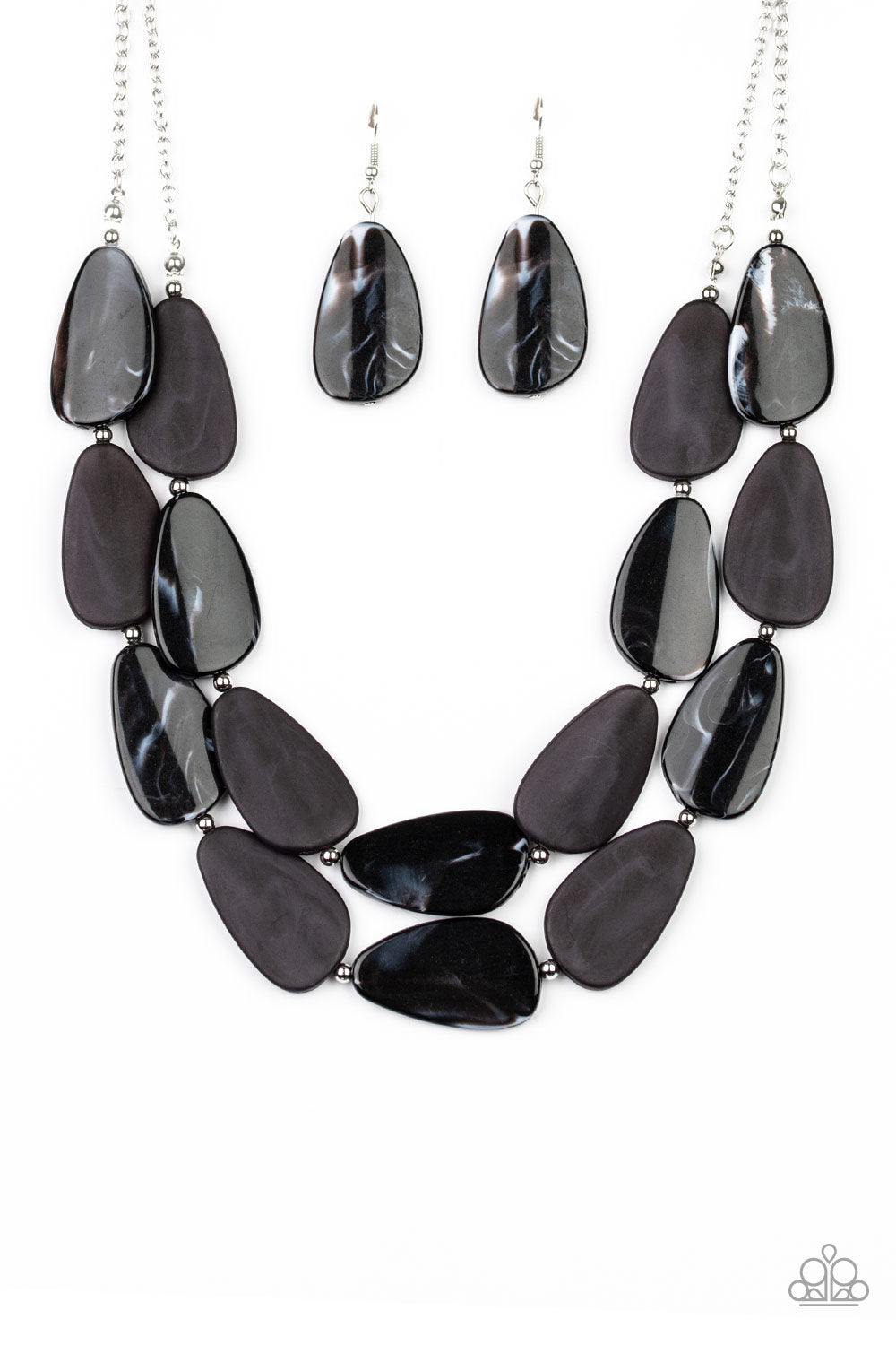 Colorfully Calming- Black Necklace- Paparazzi Accessories - Paparazzi Accessories 