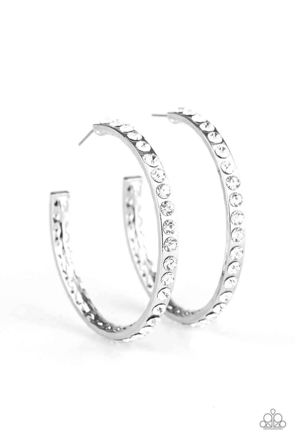 Global Gleam - White Earrings- Paparazzi Accessories - Paparazzi Accessories 