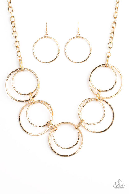 Radiant Revolution - Gold Necklace - Paparazzi Accessories - Paparazzi Accessories 