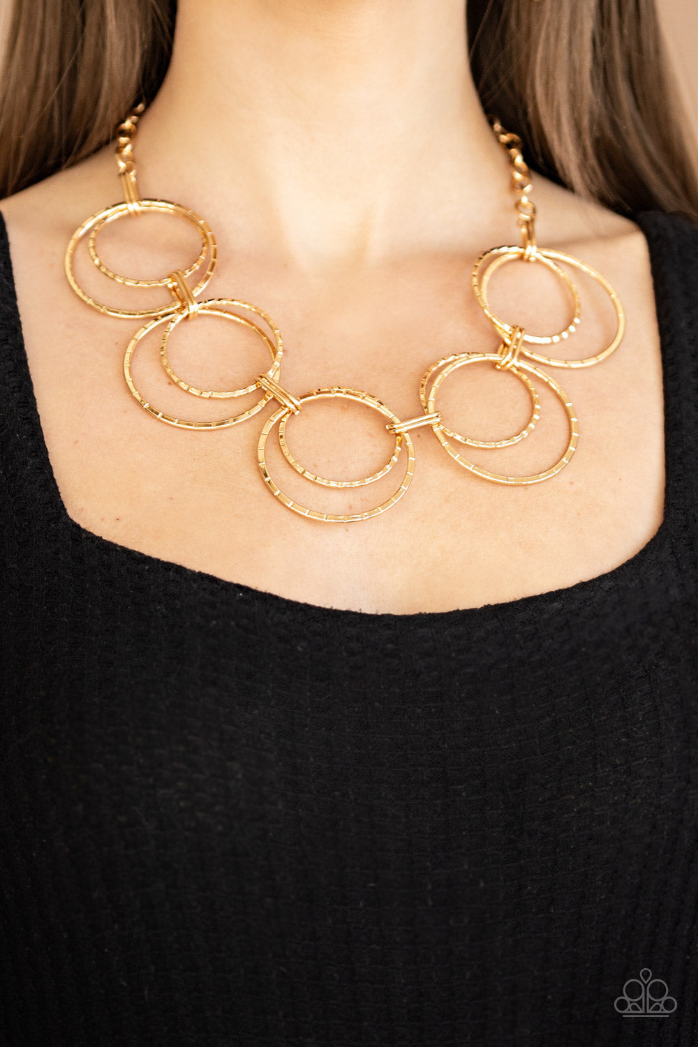 Radiant Revolution - Gold Necklace - Paparazzi Accessories - Paparazzi Accessories 