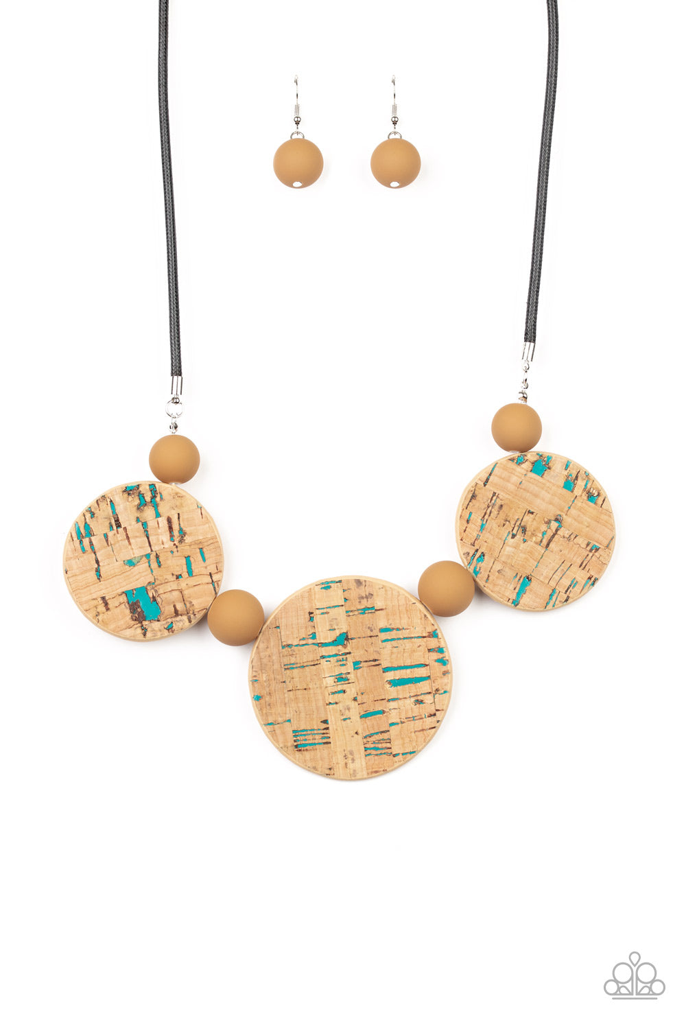 Pop The Cork - Blue Necklace - Paparazzi Accessories - Paparazzi Accessories 