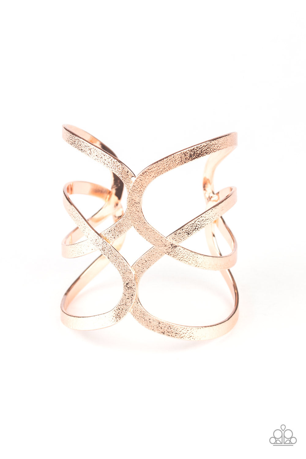 Crossing The Finish Line - Rose Gold Bracelet - Paparazzi Accessories 