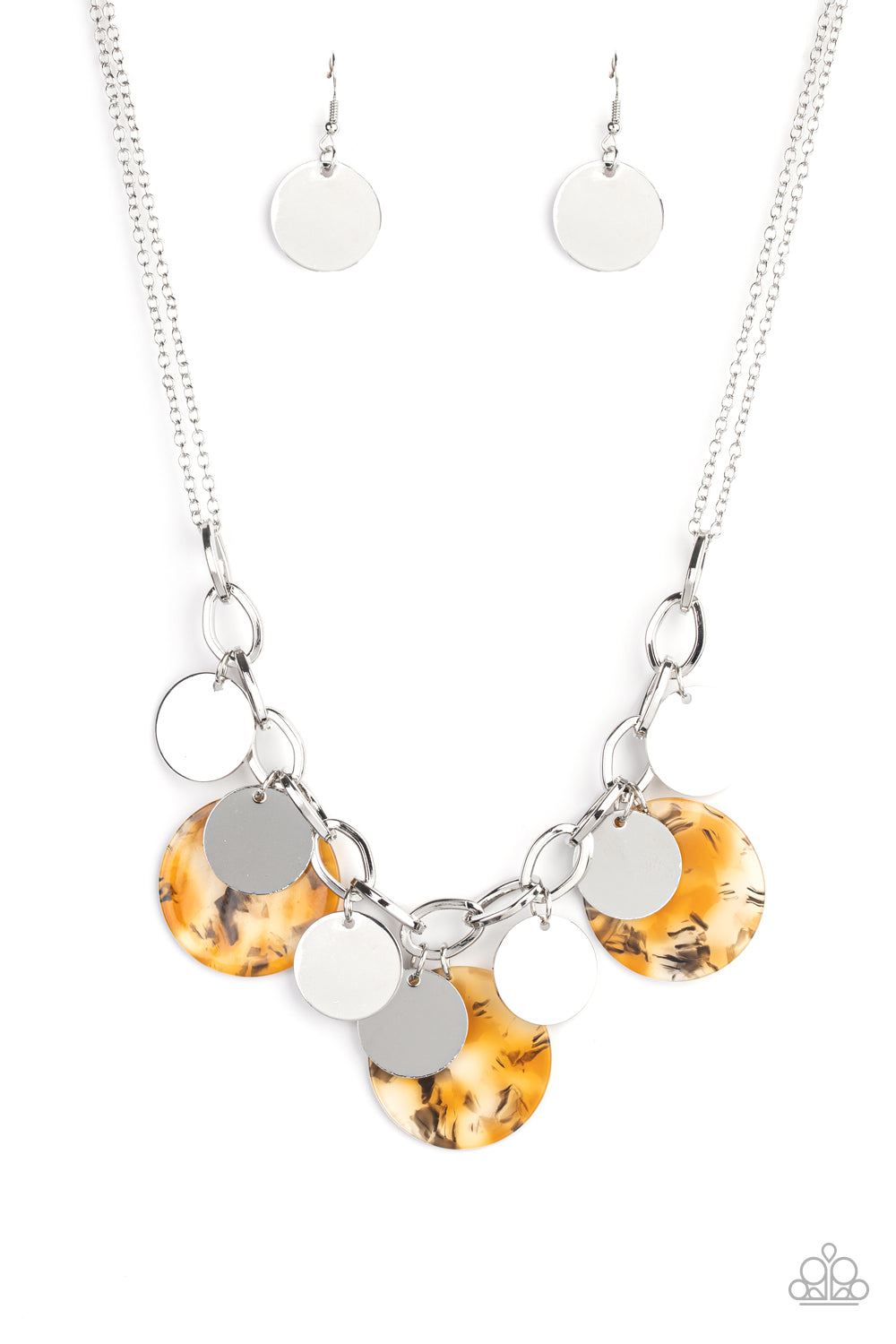 Confetti Confection - Yellow Necklaces - Paparazzi Accessories 