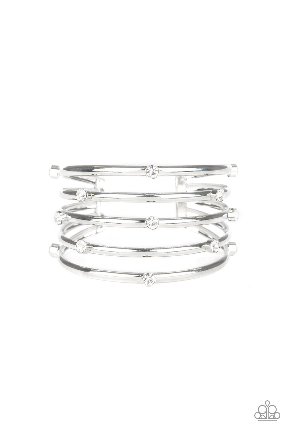 Sugarlicious Sparkle White Bracelet - Paparazzi Accessories 