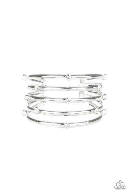 Sugarlicious Sparkle White Bracelet - Paparazzi Accessories 