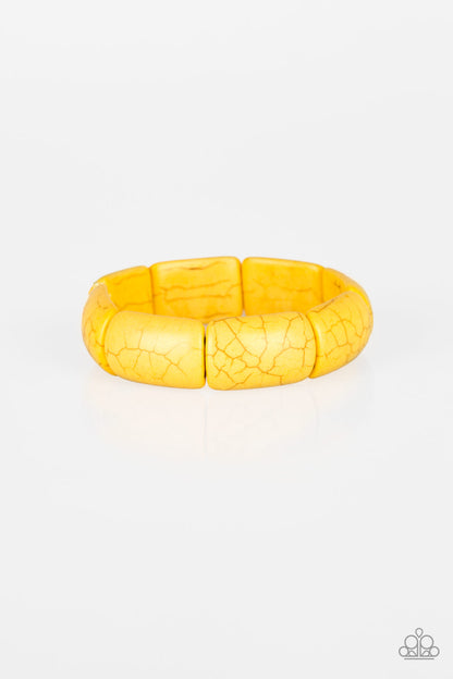 Peace Out Yellow - Paparazzi Accessories 