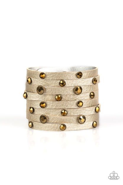 Go-Getter Glamorous - Brass - Paparazzi Accessories 