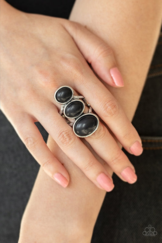 Rural Revolution- Black Ring - Paparazzi Accessories - Paparazzi Accessories 