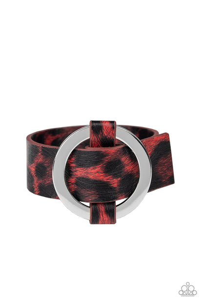 Jungle Cat Couture - Red Urban Bracelet - Paparazzi Accessories - Paparazzi Accessories 