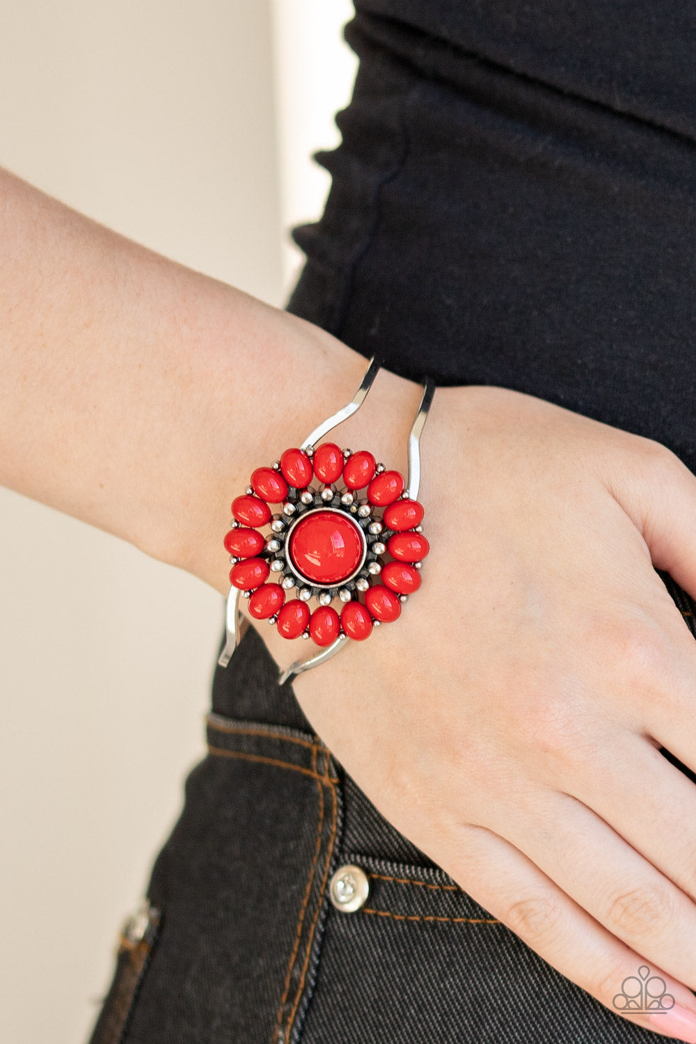 Posy Pop - Red Bracelet - Paparazzi Accessories - Paparazzi Accessories 