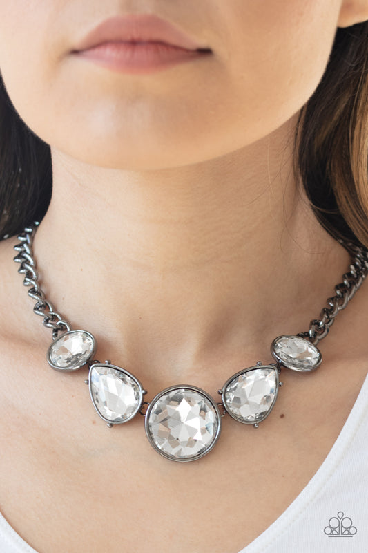 All The Worlds My Stage - Black Necklace- Paparazzi Accessories - Paparazzi Accessories 