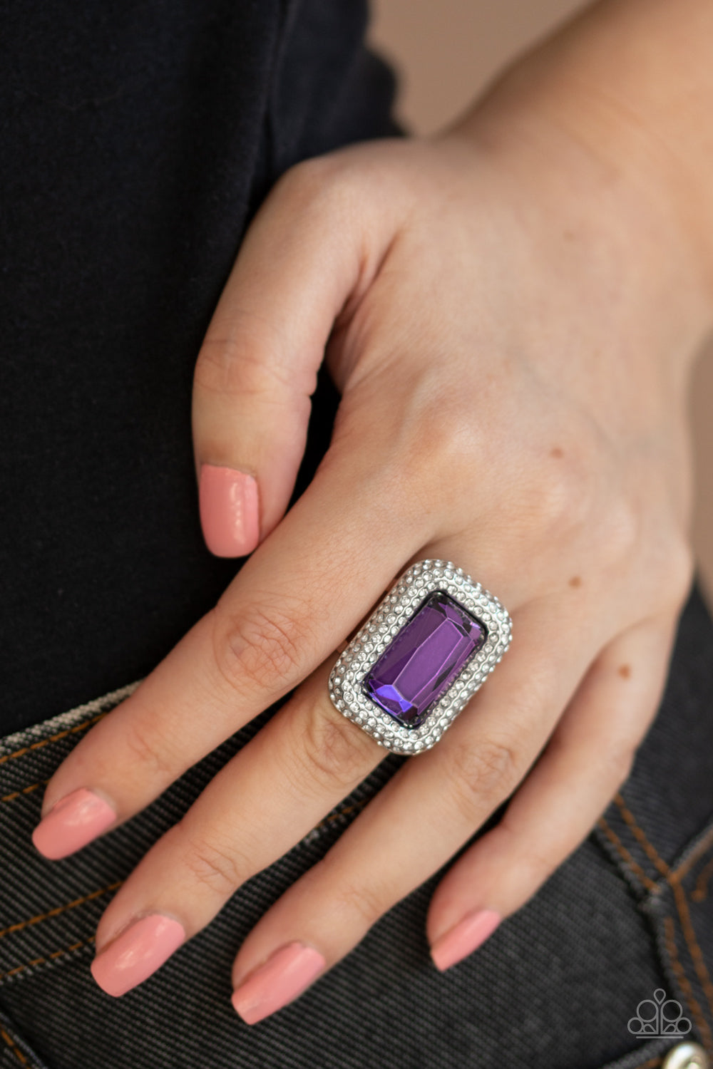 A Grand STATEMENT-MAKER - Purple Ring - Paparazzi Accessories - Paparazzi Accessories 