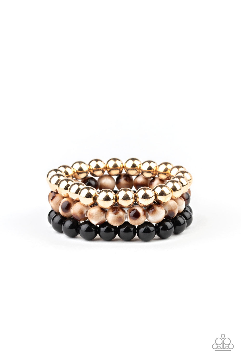 Courageously Couture - Black & Animal Print Bracelet - Paparazzi Accessories 
