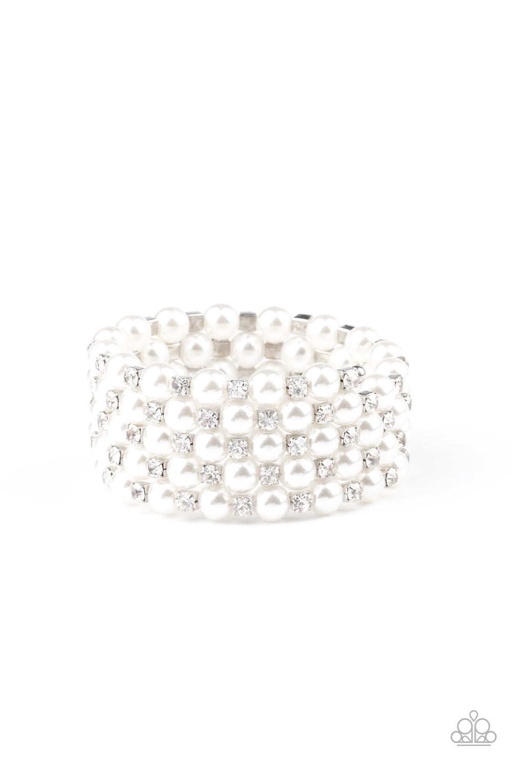 Rich Royal - White Infinity Bracelet - Paparazzi Accessories - Paparazzi Accessories 