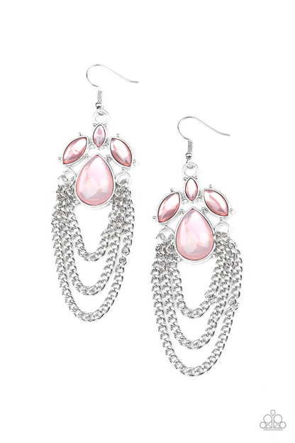 Opalescence Essence - Pink Earrings - Paparazzi Accessories 