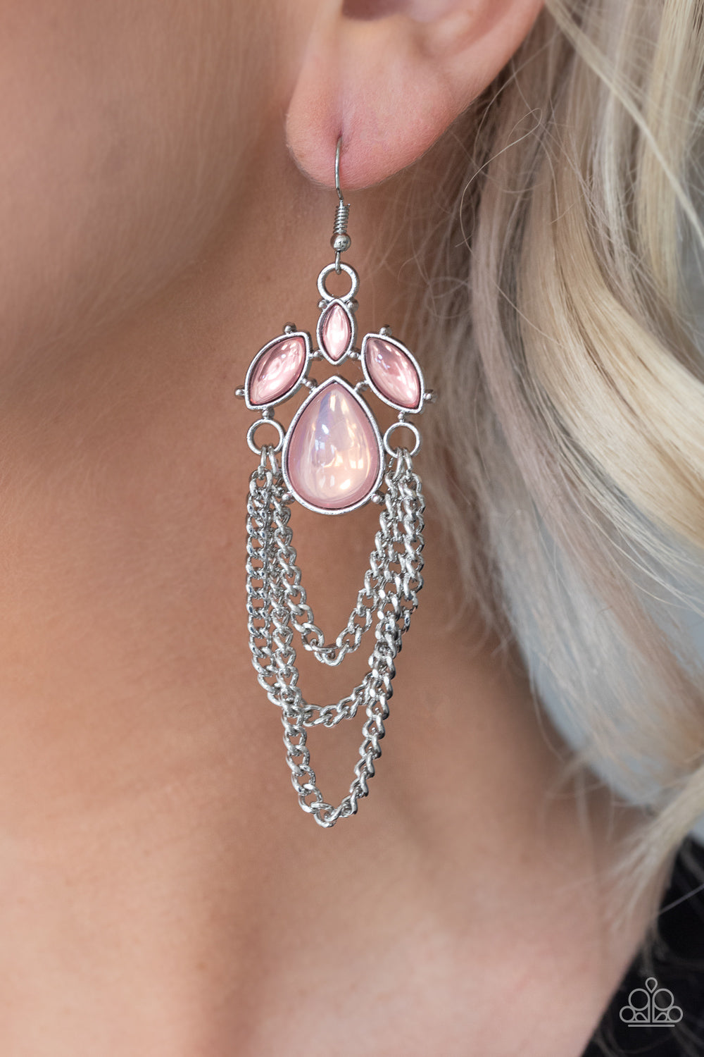 Opalescence Essence - Pink Earrings - Paparazzi Accessories 