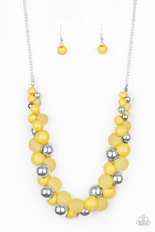 Bubbly Brilliance - Yellow Necklace - Paparazzi Accessories - Paparazzi Accessories 