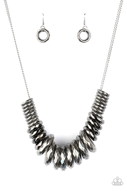 Haute Hardware - Silver- Paparazzi Accessories - Paparazzi Accessories 