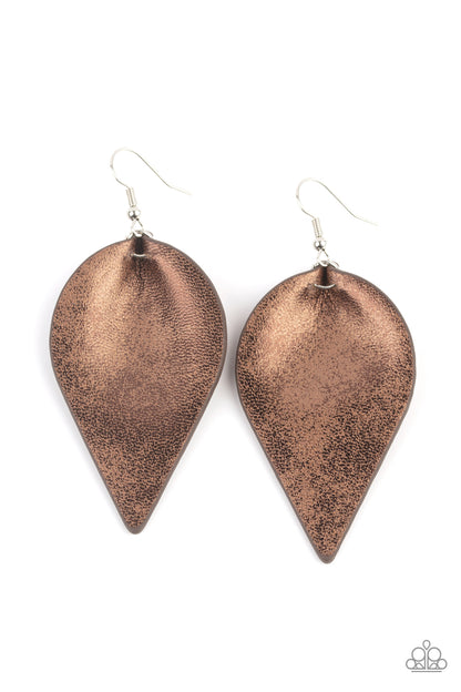 Enchanted Shimmer - Brown Earrings- Paparazzi Accessories - Paparazzi Accessories 