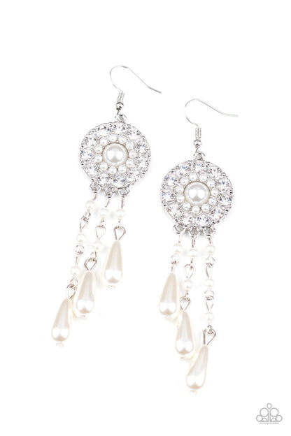 Dreams Can Come True - White Earrings - Paparazzi Accessories - Paparazzi Accessories 