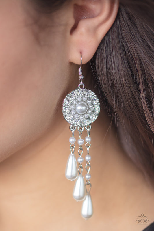 Dreams Can Come True - White Earrings - Paparazzi Accessories - Paparazzi Accessories 