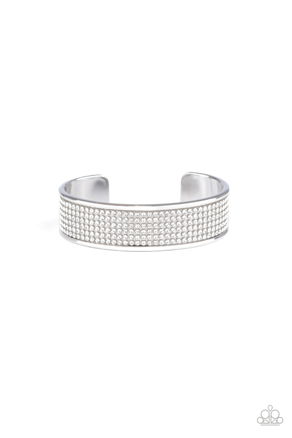 Cant Believe Your ICE - White Bracelet - Paprazzi Accessories - Paparazzi Accessories 