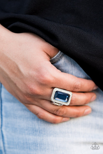 Crown Jewel Jubilee - Blue Ring - Paparazzi Accessories 
