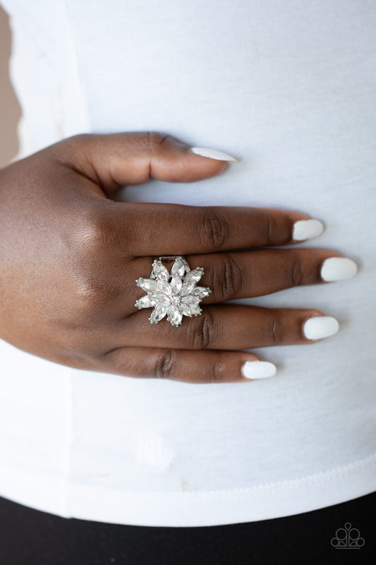 Am I GLEAMing? - White Ring - Paparazzi Accessories - Paparazzi Accessories 
