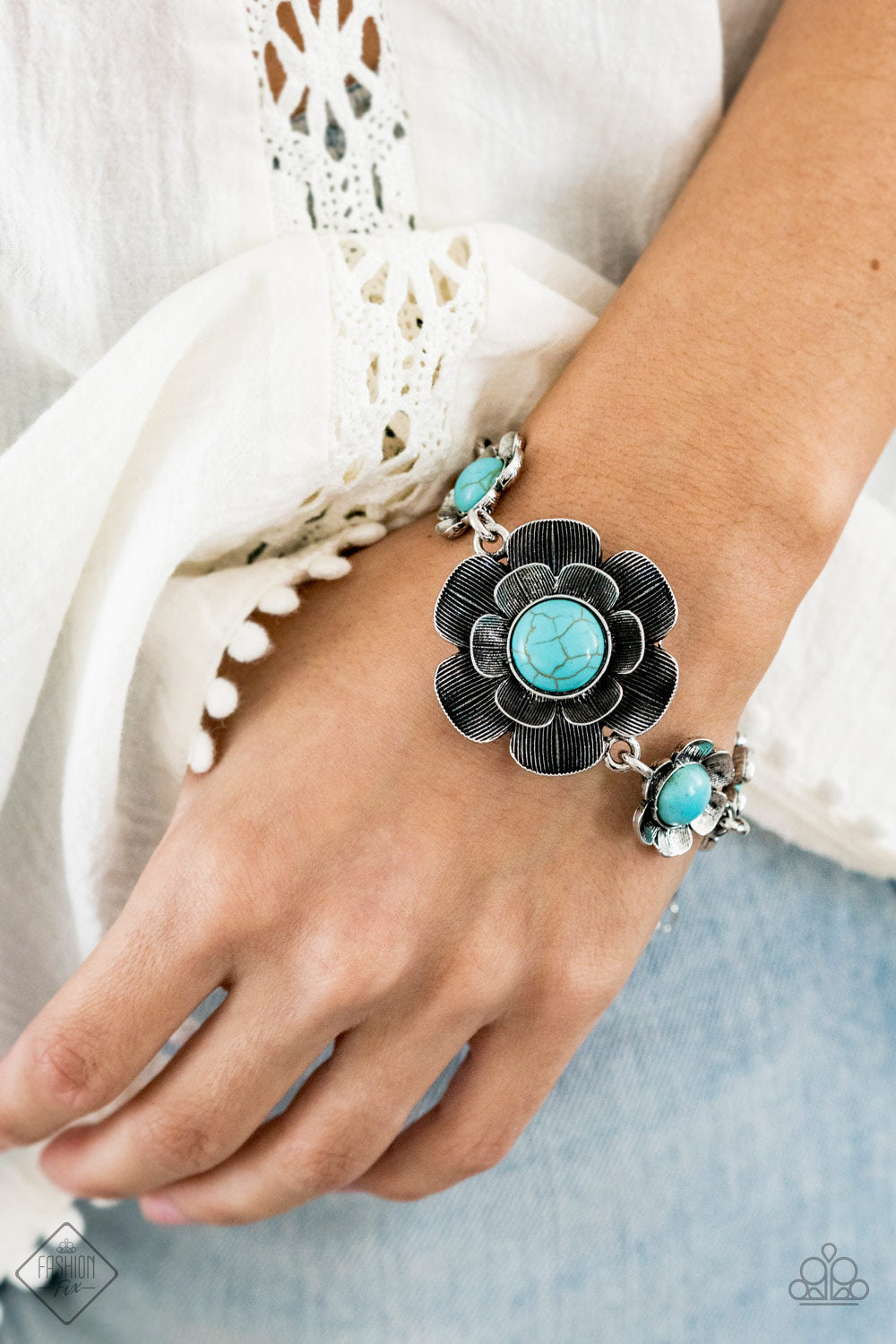 Badlands Blossom - Blue - Paparazzi Accessories 