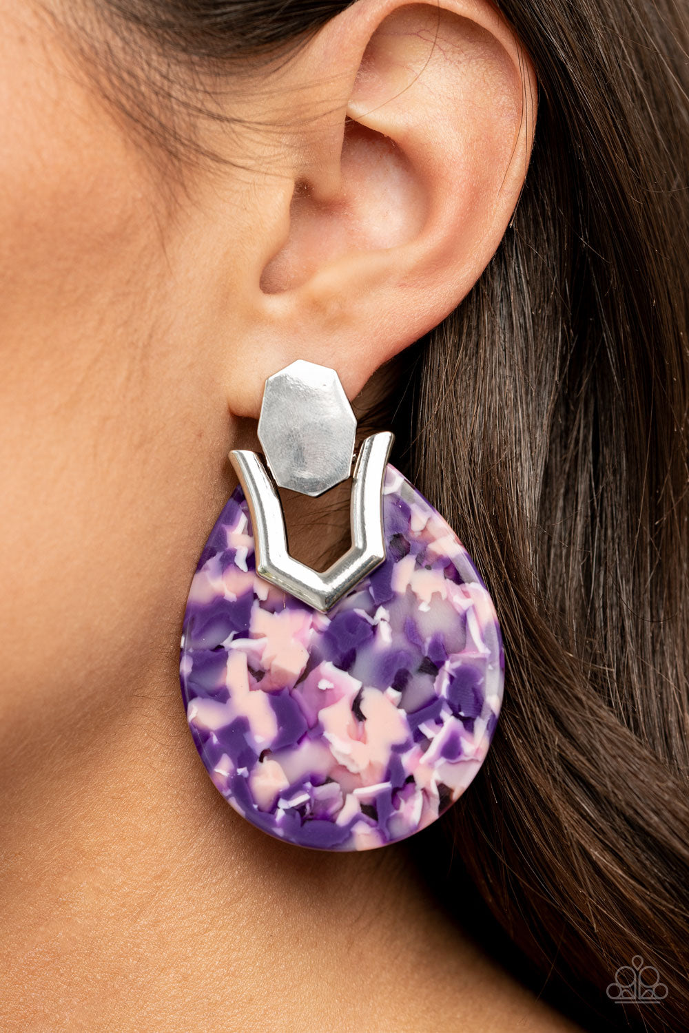 HAUTE Flash - Purple Earrings - Paparazzi Accessories - Paparazzi Accessories 