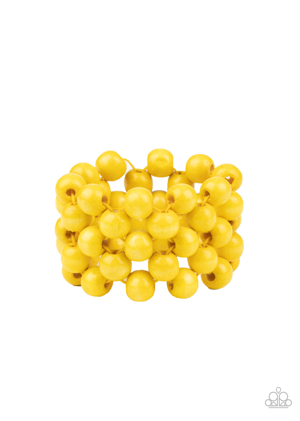 Tiki Tropicana - Yellow Bracelet - Paparazzi Accessories - Paparazzi Accessories 