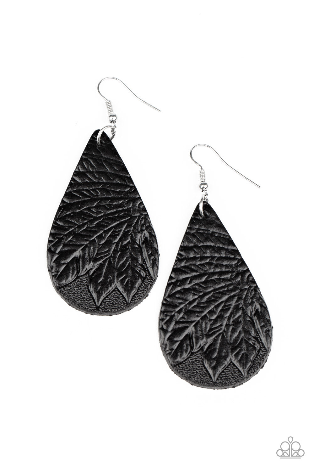 Everyone Remain PALM! - Black Earrings - Paparazzi Accessories - Paparazzi Accessories 