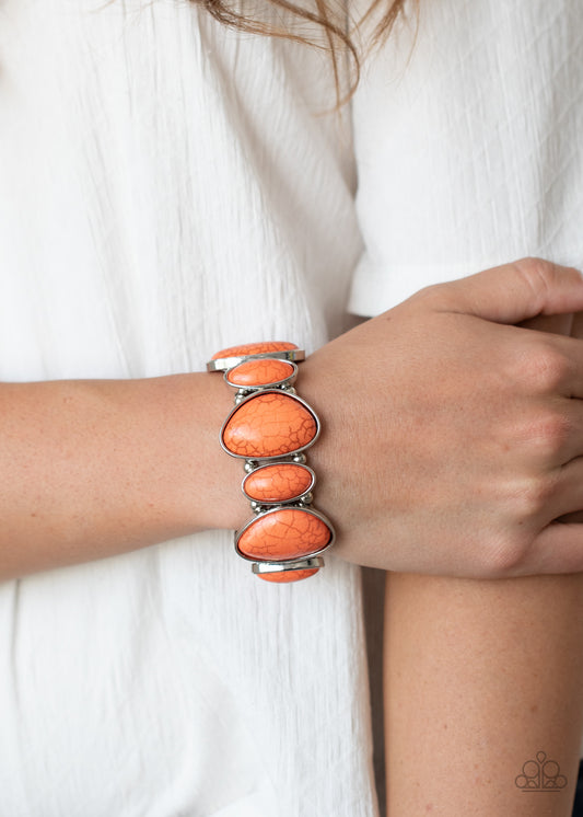 Feel At HOMESTEAD - Orange Bracelet - Paparazzi Accessories - Paparazzi Accessories 