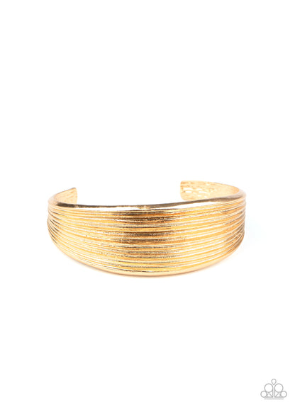 Off The Cuff Couture - Gold - Paparazzi Accessories 