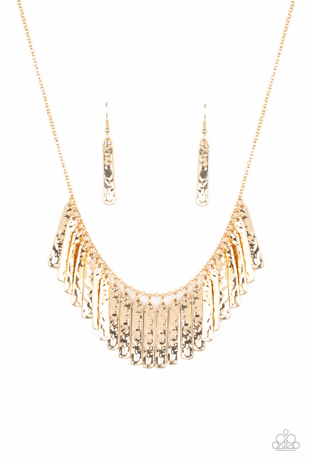 Metallic Muse - Gold Necklace - Paparazzi Accessories 