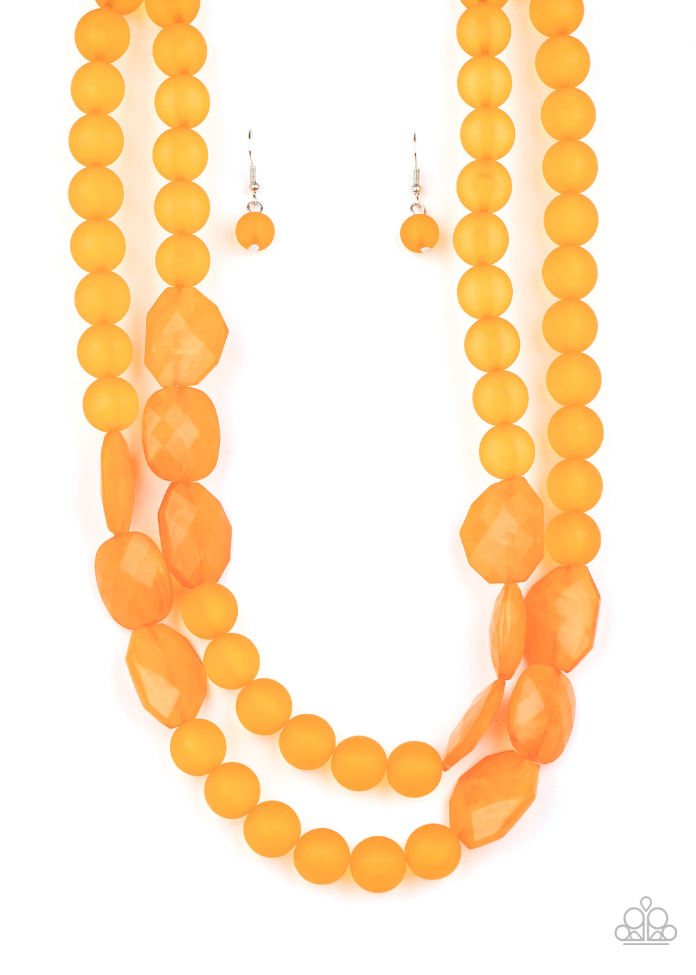 Arctic Art - Orange Necklace - Paparazzi Accessories - Paparazzi Accessories 