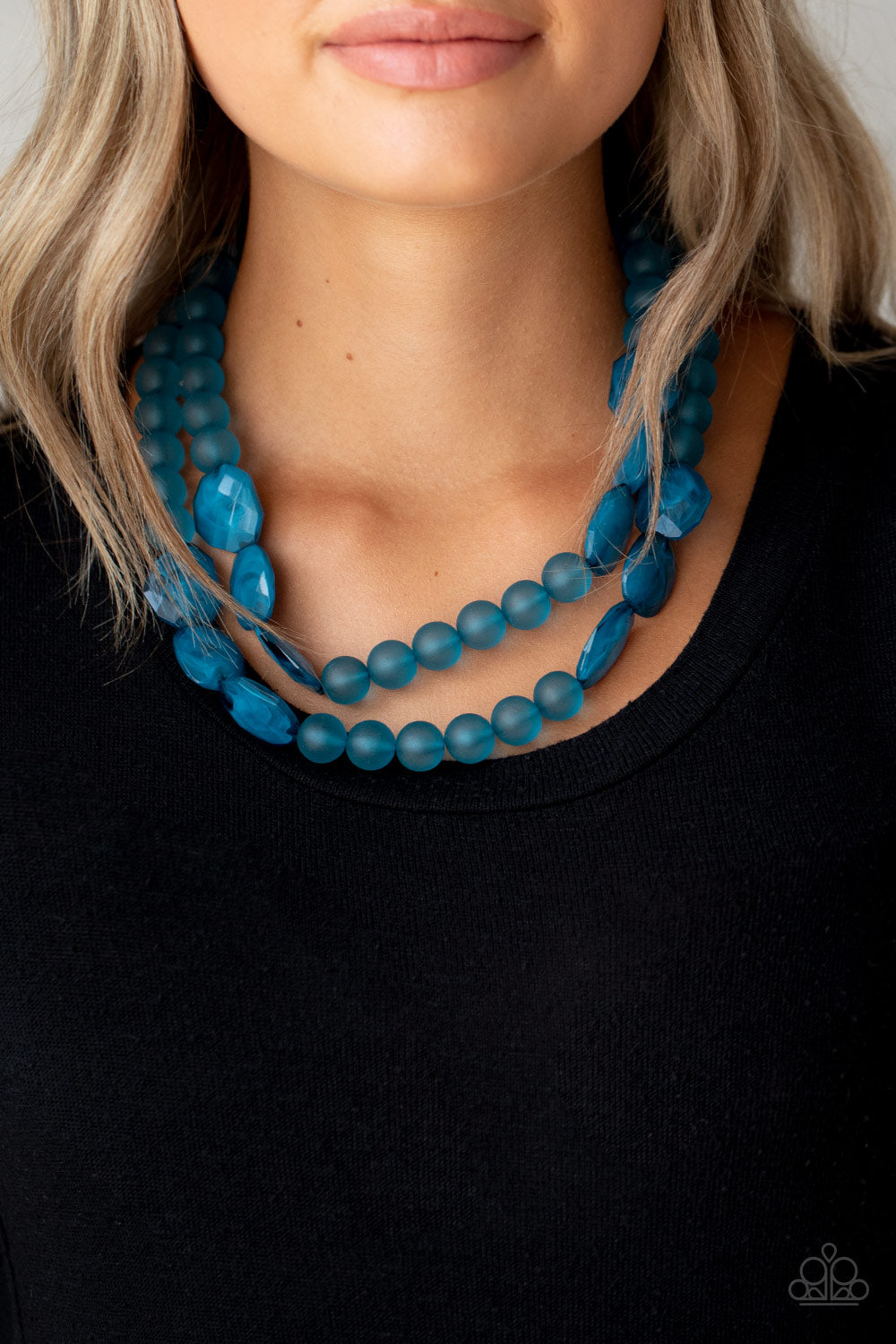 Arctic Art - Blue Necklace - Paparazzi Accessories - Paparazzi Accessories 