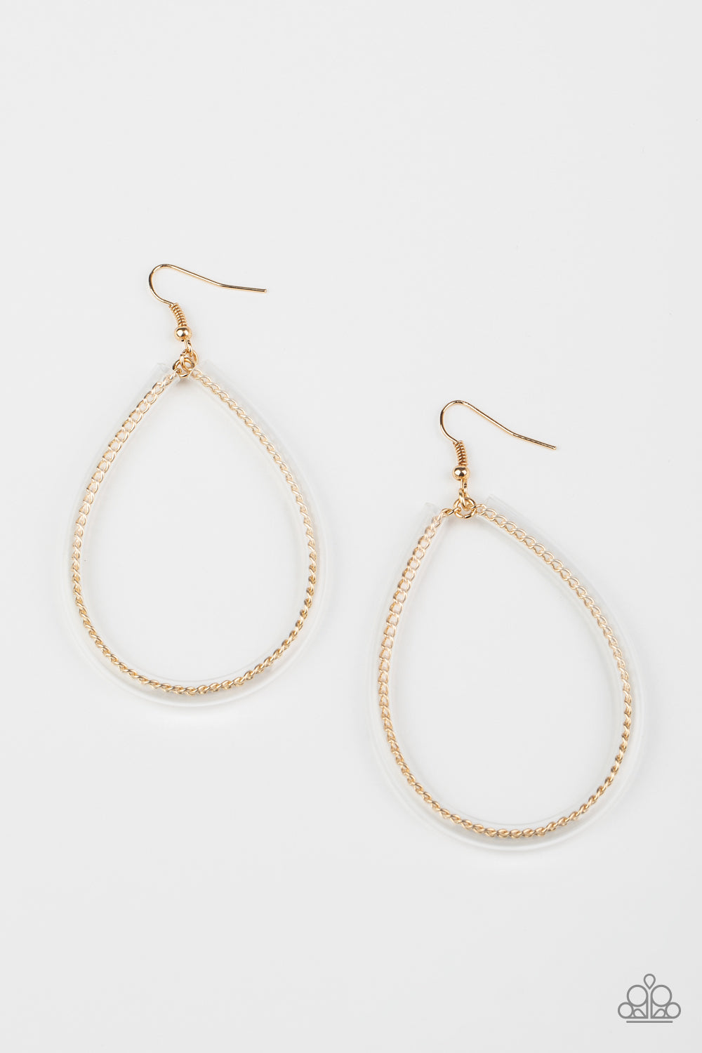 Just ENCASE You Missed It - Gold Earrings - Paparazzi Accessories - Paparazzi Accessories 
