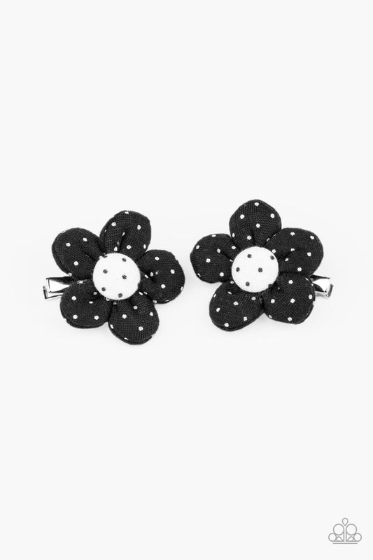 Polka Dotted Delight - Black Hair Clips - Paparazzi Accessories - Paparazzi Accessories 