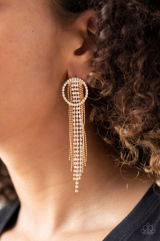Dazzle by Default - Gold Earrings - Paparazzi Accessories - Paparazzi Accessories 