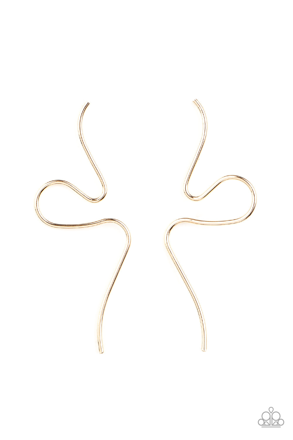 Heavy Metal Minimalist - Gold Earrings - Paparazzi Accessories 