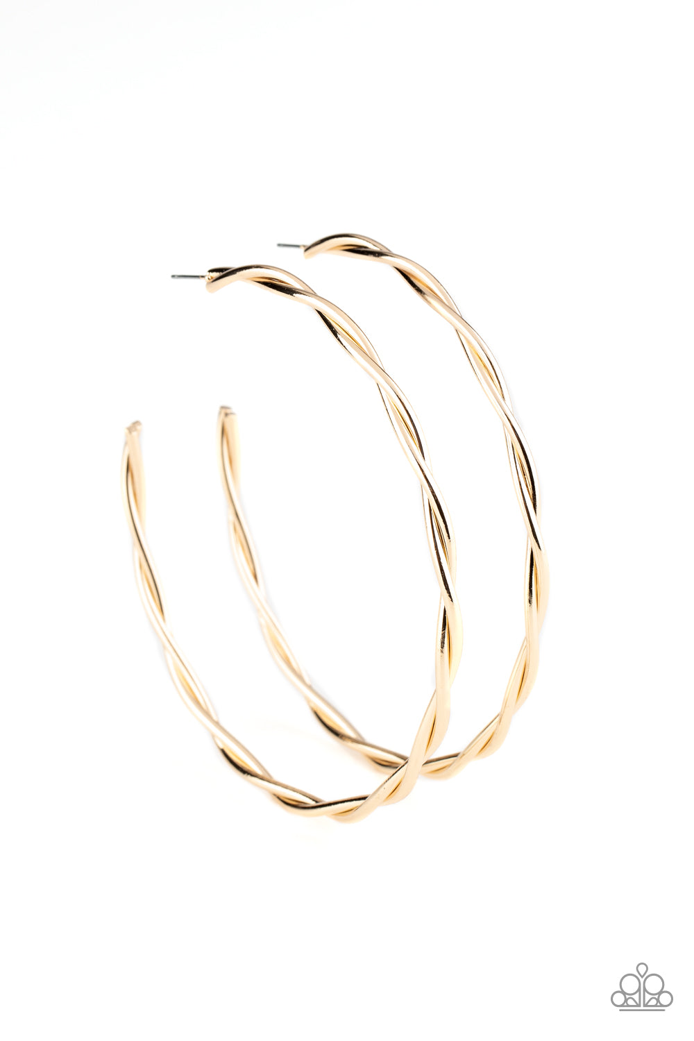 Out of Control Curves - Gold Earrings - Paparazzi Accessories - Paparazzi Accessories 