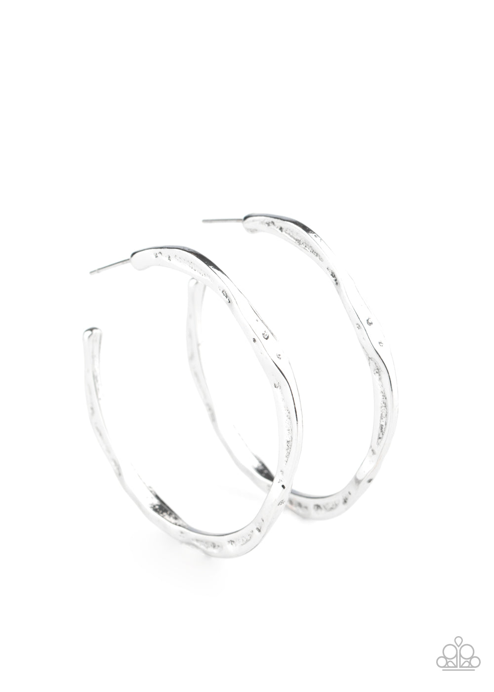 Asymmetrical Attitude - Silver Earrings - Paparazzi Accessories - Paparazzi Accessories 