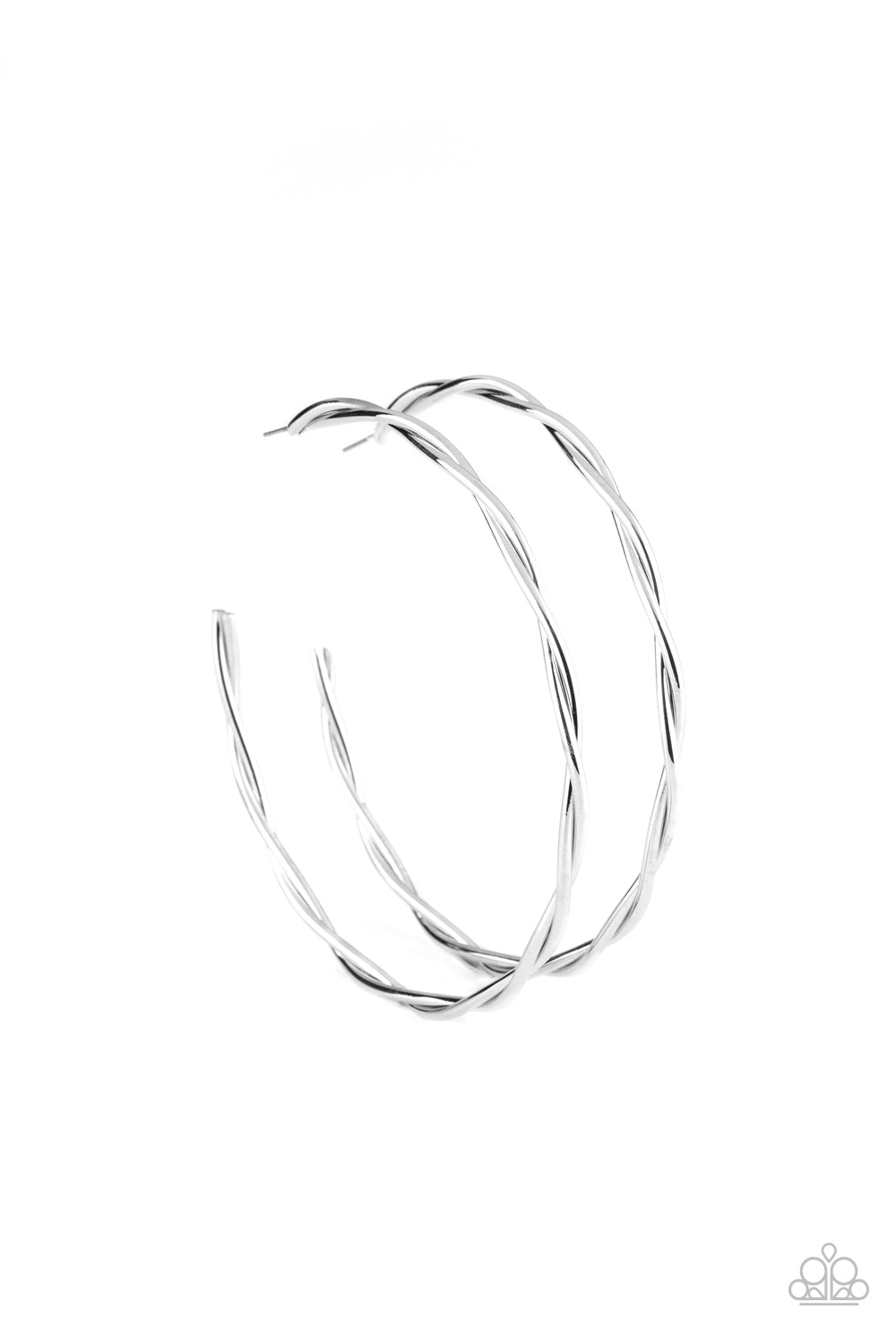 Out of Control Curves - Silver Earrings - Paparazzi Accessories - Paparazzi Accessories 