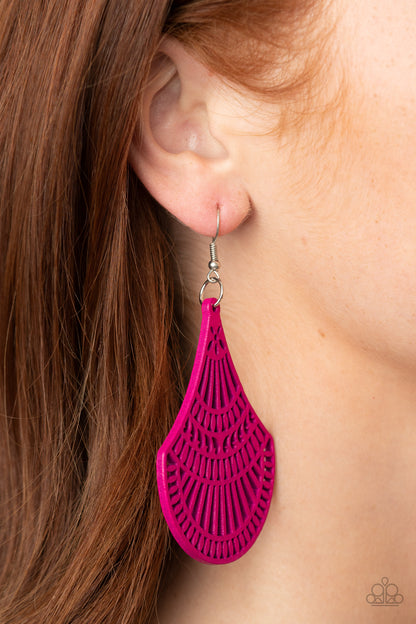 Tropical Tempest - Pink Earrings - Paparazzi Accessories - Paparazzi Accessories 