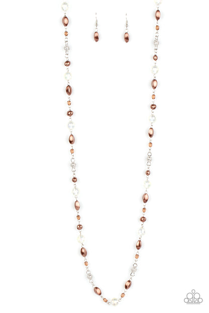 Twinkling Treasures - Brown Necklace - Paparazzi Accessories - Paparazzi Accessories 