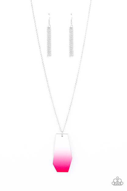 Watercolor Skies - Pink Necklace - Paparazzi - Paparazzi Accessories 