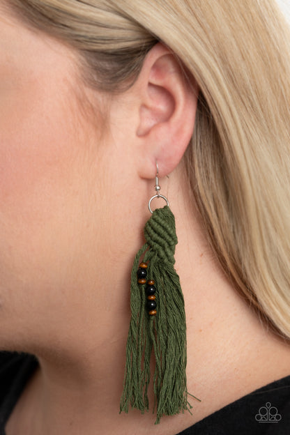 Beach Bash - Green Earrings- Paparazzi Accessories - Paparazzi Accessories 