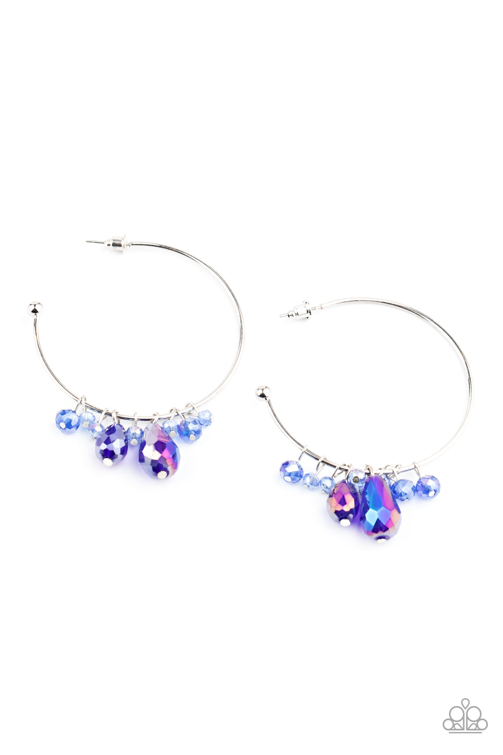 Dazzling Downpour - Blue Earrings- Paparazzi Accessories - Paparazzi Accessories 