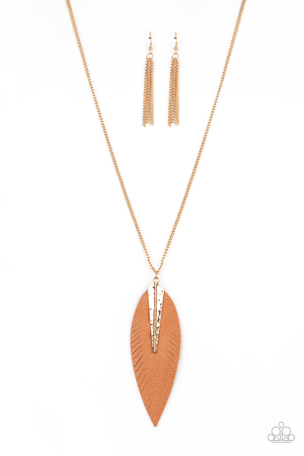 Quill Quest - Gold Necklace - Paparazzi Accessories - Paparazzi Accessories 